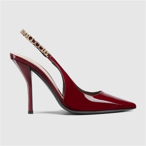 gucci cowrie shell heels|Gucci Signoria slingback pump.